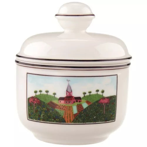 Villeroy Boch Design Naif Covered Sugar Bowl 10oz New